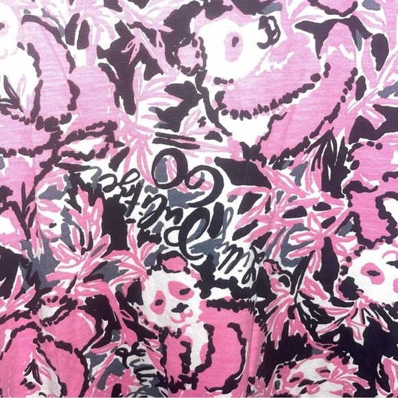 Lilly Pulitzer Pandas Hibiscus Pink Hanging with My Boo Bay Dress XS - Picture 3 of 9
